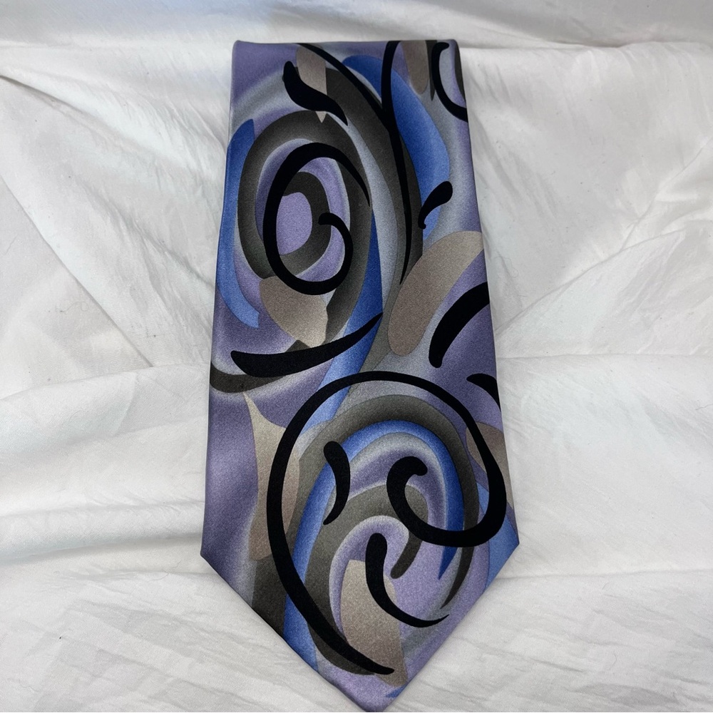 J Garcia Mens Tie Creme De Menthe Hangover Collection 45 Purple - Swirl FL720A